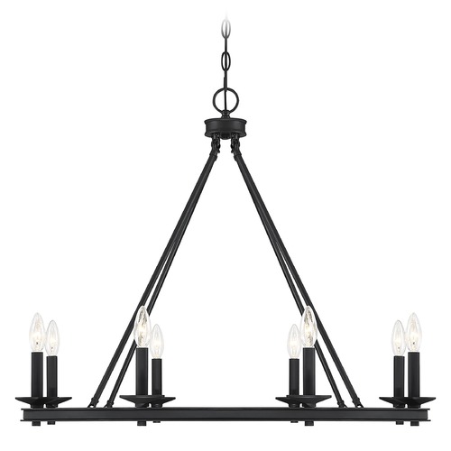 Savoy House Middleton Matte Black Chandelier by Savoy House 1-308-8-89