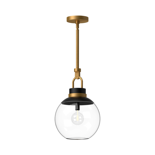 Alora Lighting Alora Lighting Copperfield Aged Gold Pendant Light with Globe Shade PD520512AGCL