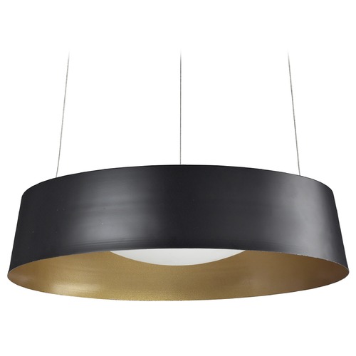 Kuzco Lighting Modern Black and Gold LED Pendant 3000K 955LM by Kuzco Lighting 401207BK-LED