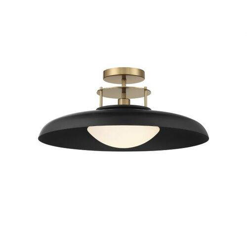 Savoy House Gavin Semi-Flush Mount in Warm Brass & Matte Black by Savoy House 6-1685-1-143