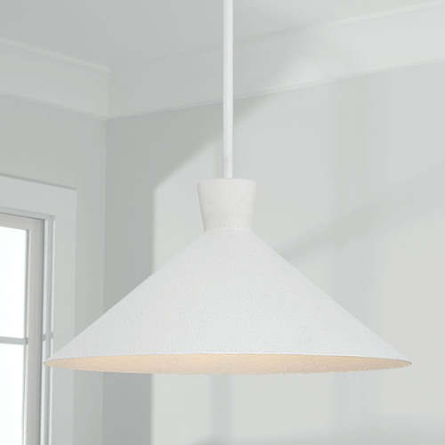 Capital Lighting Paloma 17.75-Inch Pendant in Textured White by Capital Lighting 350312XW