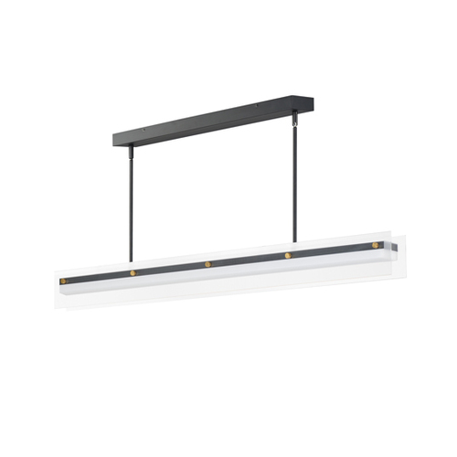 Maxim Lighting Spectre 48-Inch LED Linear Pendant in Black & Brass by Maxim Lighting 21194CRBKNAB