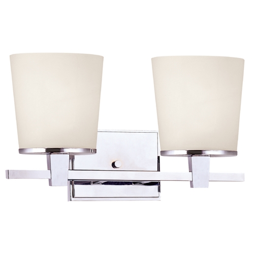 Dolan Designs Lighting Ellipse 15-Inch Vanity Light in Chrome with White Oval Glass 3782-26