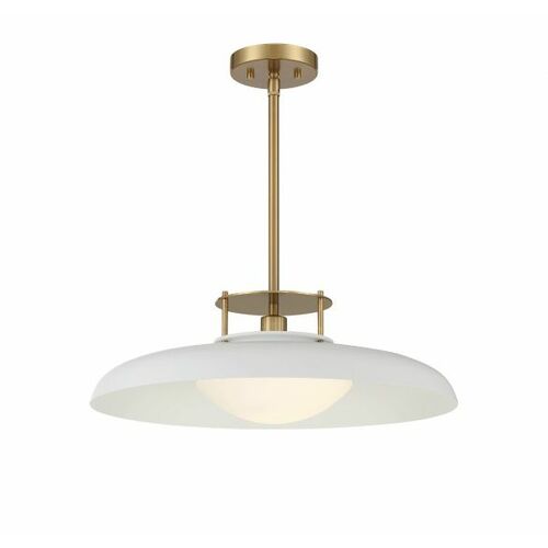 Savoy House Gavin 20-Inch Pendant in White & Warm Brass by Savoy House 7-1690-1-142
