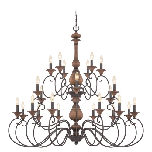 Quoizel Lighting Auburn Rustic Black Chandelier by Quoizel Lighting ABN5024RK