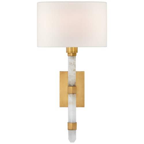 Visual Comfort Signature Collection Suzanne Kasler Adaline Small Tail Sconce in Brass by Visual Comfort Signature SK2902ABQL