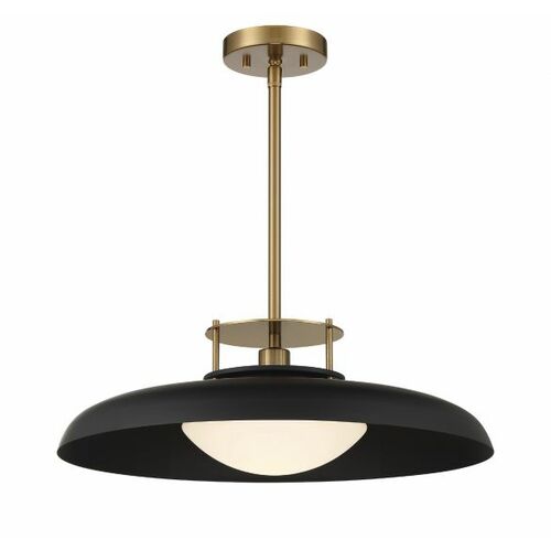 Savoy House Gavin 20-Inch Pendant in Matte Black & Warm Brass by Savoy House 7-1690-1-143