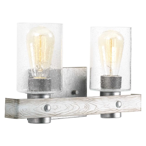 Progress Lighting Gulliver Galvanized 2-Light Bathroom Light by Progress Lighting P300124-141