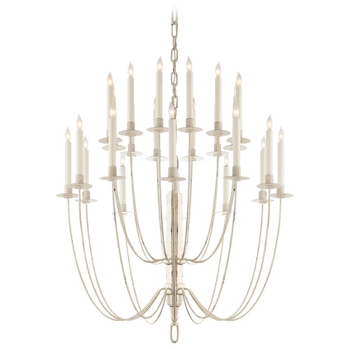 Visual Comfort Signature Collection Thomas OBrien Erika Chandelier in Belgian White by Visual Comfort Signature TOB5205BW