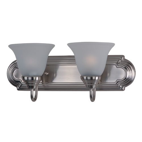Maxim Lighting Essentials Satin Nickel Bathroom Light by Maxim Lighting 8012FTSN
