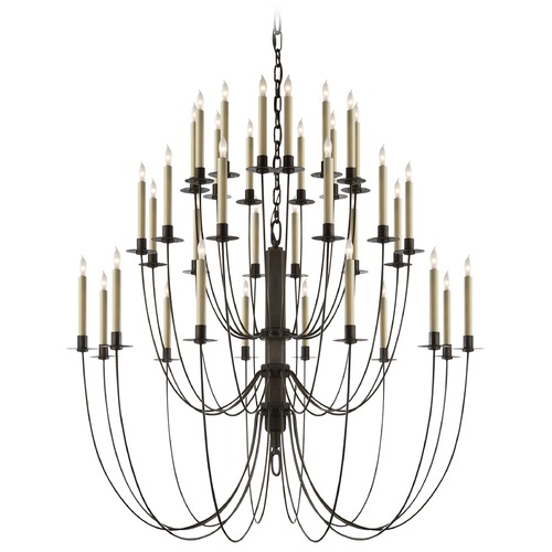 Visual Comfort Signature Collection Thomas OBrien Erika Chandelier in Aged Iron by Visual Comfort Signature TOB5206AI