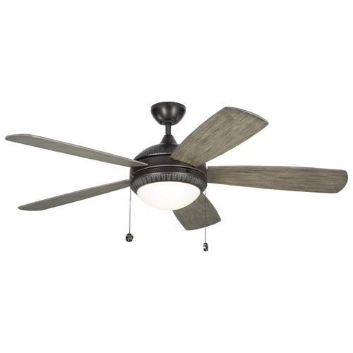 Generation Lighting Fan Collection Discus Ornate 52 Aged Pewter LED Fan by Generation Lighting Fans 5DIO52AGPD