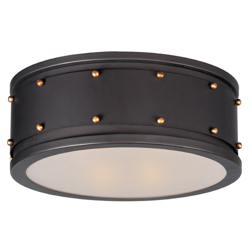 Maxim Lighting Maxim Lighting Trestle Oil Rubbed Bronze & Antique Brass Flushmount Light 25160OIAB