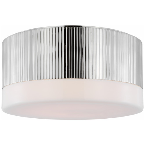 Visual Comfort Signature Collection Thomas OBrien Ace 12-Inch LED Flush Mount in Nickel by VC Signature TOB4356PNWG