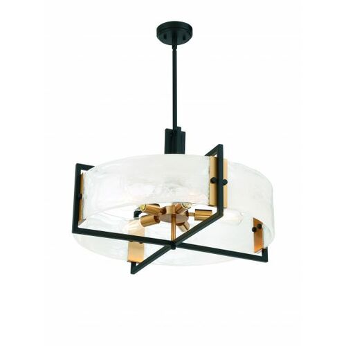Savoy House Hayward 5-Light Pendant in Matte Black & Warm Brass by Savoy House 7-1696-5-143
