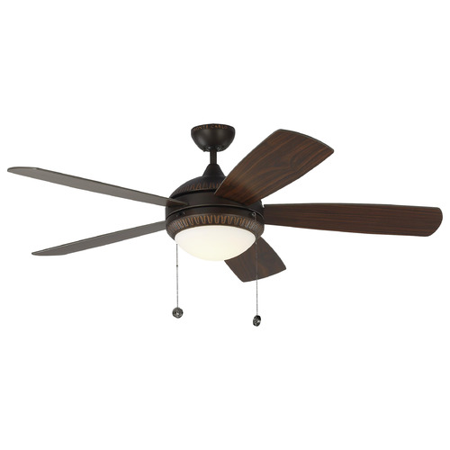 Generation Lighting Fan Collection Discus Outdoor 52 Roman Bronze LED Fan by Generation Lighting Fans 5DIO52RBD