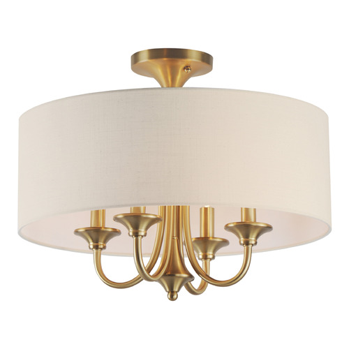 Maxim Lighting Bongo Natural Aged Brass Semi-Flush Mount by Maxim Lighting 10013OMNAB