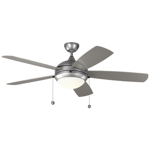 Generation Lighting Fan Collection Discus Outdoor 52 Brushed Steel LED Fan by Generation Lighting Fans 5DIW52PBSD