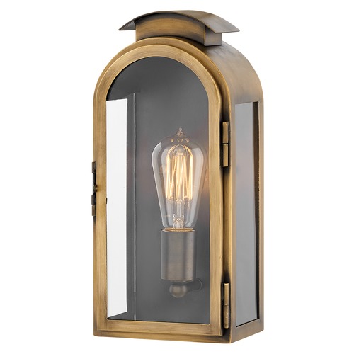 Hinkley Rowley 13.25-Inch Light Antique Brass Outdoor Wall Light by Hinkley Lighting 2520LS