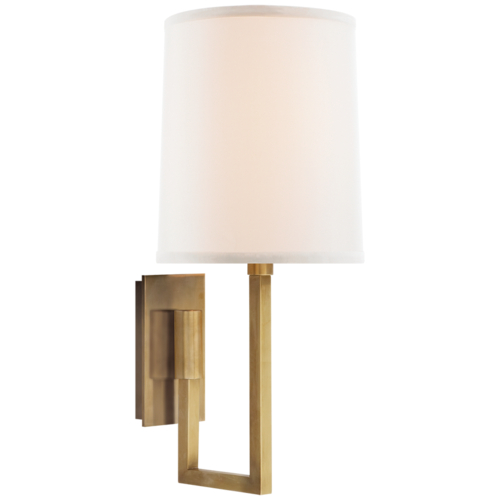 Visual Comfort Signature Collection Aspect Library Sconce in Soft Brass by Visual Comfort Signature BBL2027SB-L