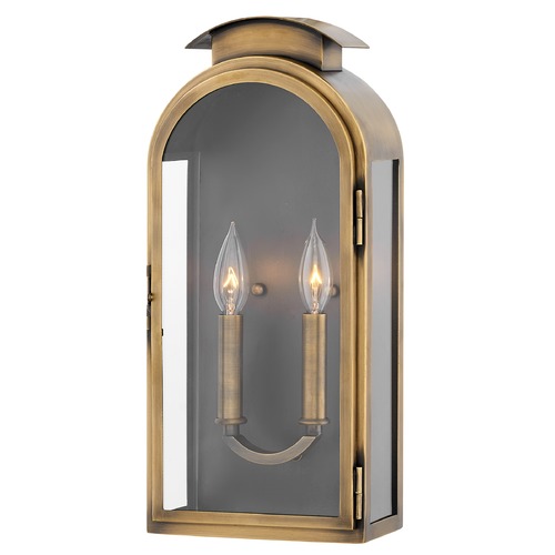 Hinkley Rowley 18-Inch Light Antique Brass Outdoor Wall Light by Hinkley Lighting 2524LS