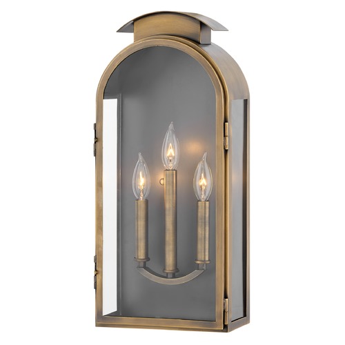 Hinkley Rowley 21-Inch Light Antique Brass Outdoor Wall Light by Hinkley Lighting 2525LS