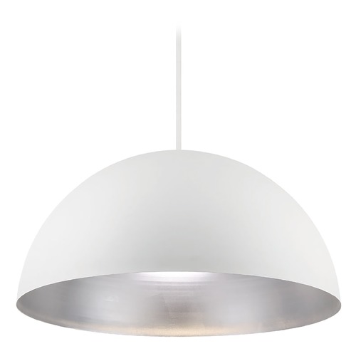 Modern Forms by WAC Lighting Yolo 35-Inch LED Pendant in Silver Leaf & White by Modern Forms PD-55735-SL