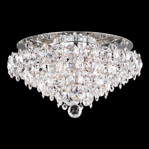 Schonbek Lighting Schonbek Worldwide Lighting Baronet Polished Stainless Steel Flushmount Light BN1416N-401R