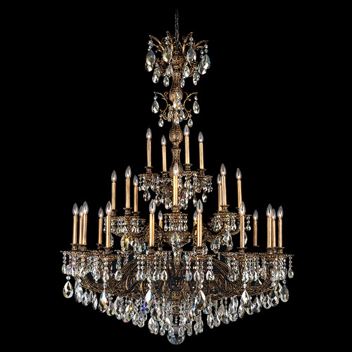 Schonbek Lighting Schonbek Worldwide Lighting Milano Florentine Bronze Crystal Chandelier 5688-83R
