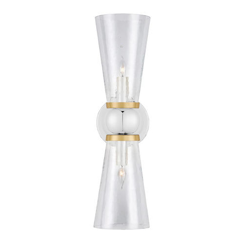 Currey and Company Lighting Currey and Company Byford Polished Nickel & Polished Brass Sconce 5800-0059