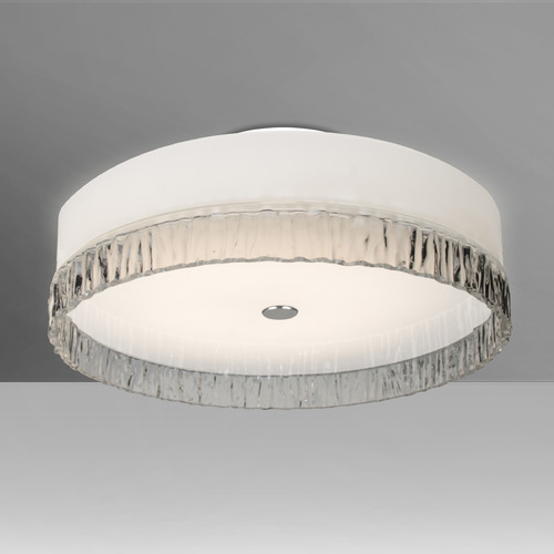 Besa Lighting Besa Lighting Paco 19 White LED Flushmount Light PACO19SMC-LED