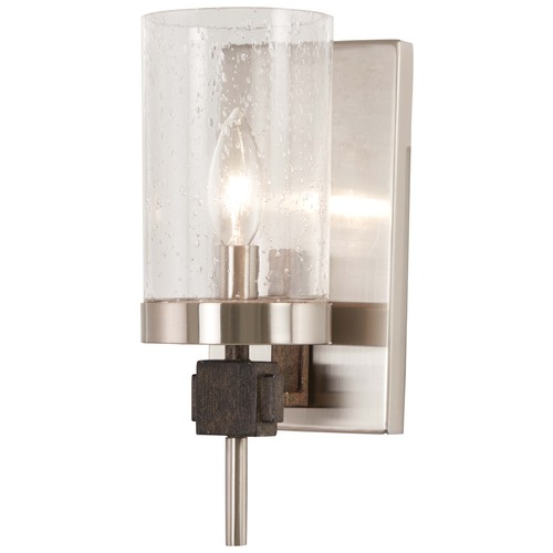 Minka Lavery Bridlewood Stone Grey with brushed Nickel Sconce by Minka Lavery 4631-106