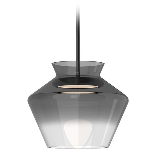 Kuzco Lighting Trinity 13-Inch LED Glass Pendant in Black & Smoked by Kuzco Lighting PD62013-BK/SM