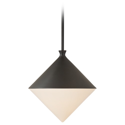 Visual Comfort Signature Collection Aerin Sarnen Small Pendant in Matte Black by Visual Comfort Signature ARN5355BLKWG