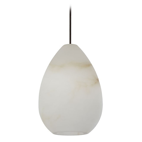 Visual Comfort Modern Collection Alina Alabaster Medium Pendant in Antique Brass by VC Modern SLPD544ALBHAB