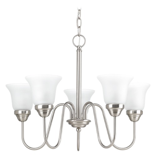 Progress Lighting Classic Brushed Nickel Chandelier by Progress Lighting P4757-09