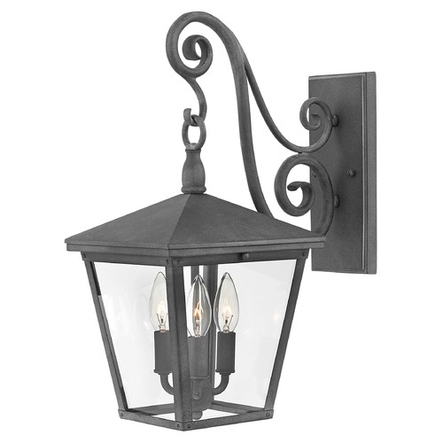 Hinkley Trellis 3-Light 19.75-Inch Aged Zinc Outdoor Wall Light by Hinkley Lighting 1434DZ