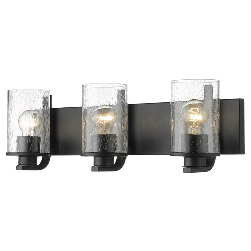 Z-Lite Beckett Matte Black Bathroom Light by Z-Lite 492-3V-MB