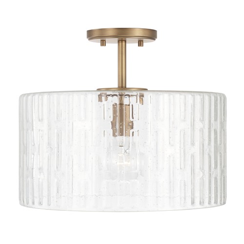 Capital Lighting Emerson 15-Inch Aged Brass Semi-Flush Mount by HomePlace by Capital Lighting 241311AD