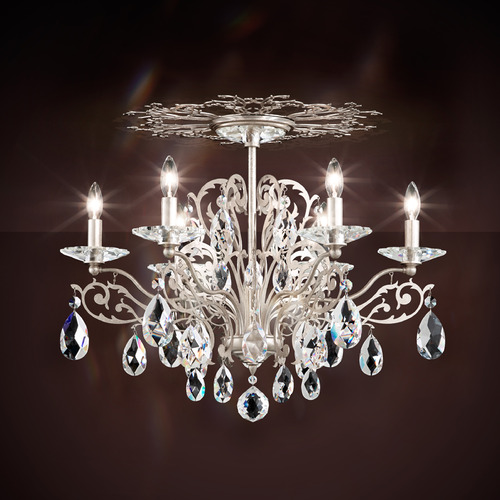 Schonbek Lighting Filigrae Antique Silver Semi-Flush Mount Light by Schonbek Lighting FE7206N-48H