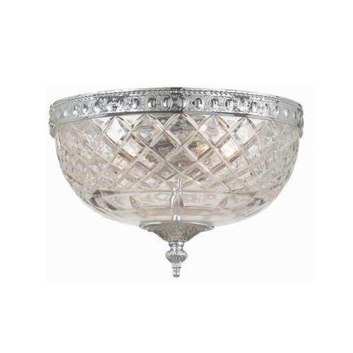Crystorama Lighting Richmond Crystal Flush Mount in Polished Chrome by Crystorama Lighting 117-8-CH