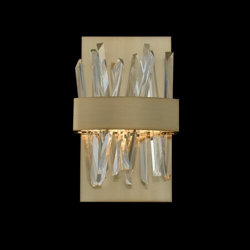 Allegri Lighting Glacier LED ADA Wall Sconce in Champagne Gold by Allegri Crystal 030220-038