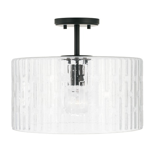 Capital Lighting Emerson 15-Inch Matte Black Semi-Flush Mount by HomePlace by Capital Lighting 241311MB