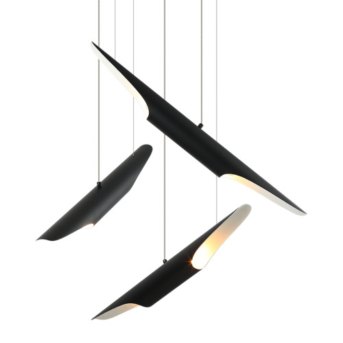 Matteo Lighting Stylus Pendant in Matte Black by Matteo Lighting C32416MB