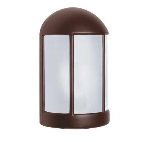 Besa Lighting Frosted Glass Outdoor Wall Light Bronze Costaluz by Besa Lighting 315298-FR