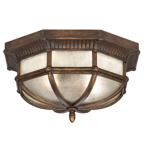 Fine Art Lamps Seeded Glass Flush Mount Bronze Fine Art Lamps 845282ST