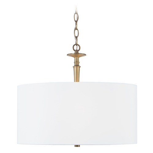 Capital Lighting Abbie 19-Inch Drum Pendant in Aged Brass by HomePlace 342631AD