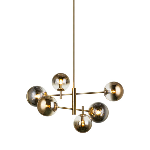 Matteo Lighting Matteo Lighting Averley Aged Gold Brass Chandelier C70706AGAG