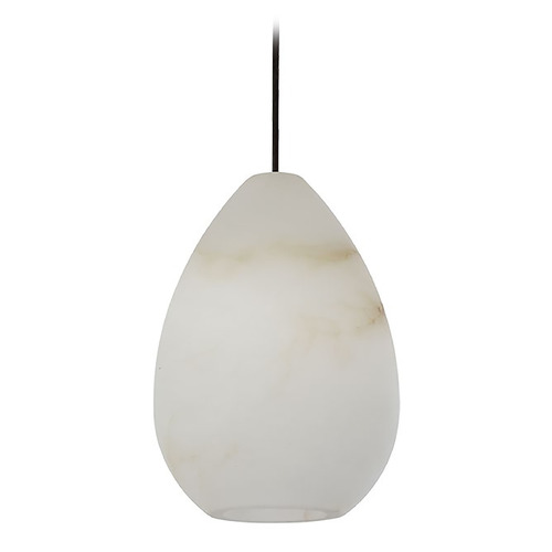 Visual Comfort Modern Collection Alina Alabaster Medium Pendant in Polished Nickel by VC Modern SLPD544ALBN