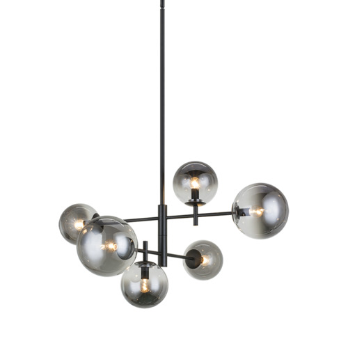 Matteo Lighting Averley 32.25-Inch Long Chandelier in Black by Matteo Lighting C70706BKSM